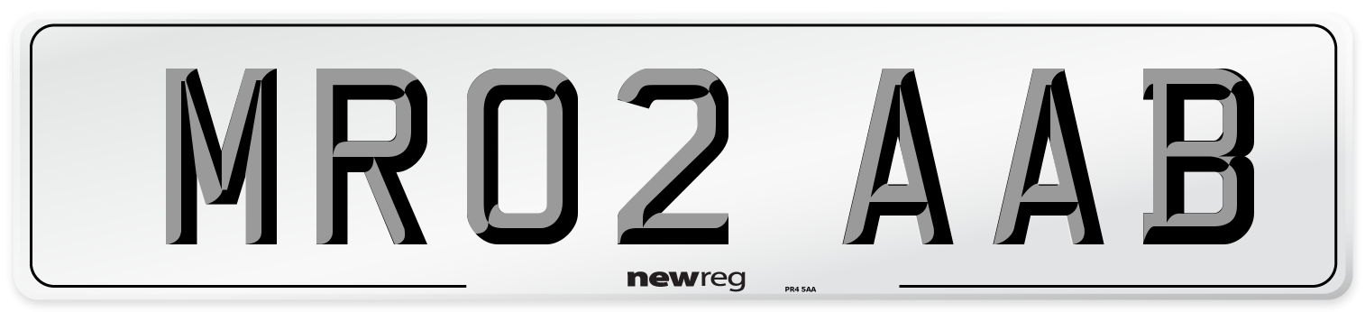MR02 AAB Number Plate from New Reg